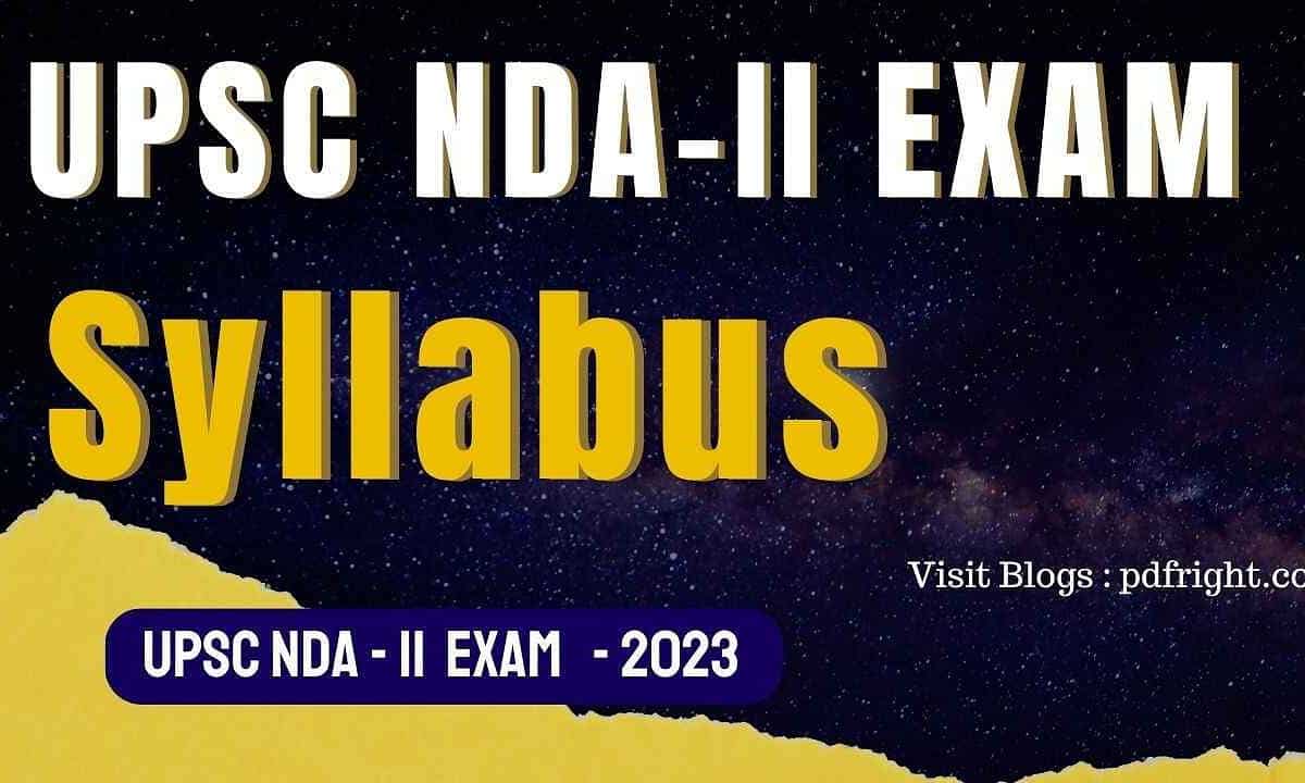 UPSC NDA Exam 2023