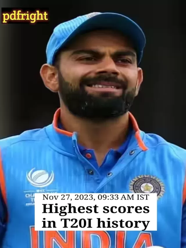 Highest scores in T20 | History